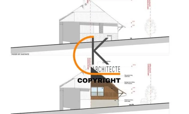 Réhabilitation d'une grange pour créer 2 appartements à St Martin Bellevue, Bonneville, CK Architecte