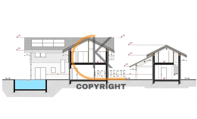 Construction d'une maison individuelle et d'un logement annexe près d'Alby-sur-Chéran, Bonneville, CK Architecte