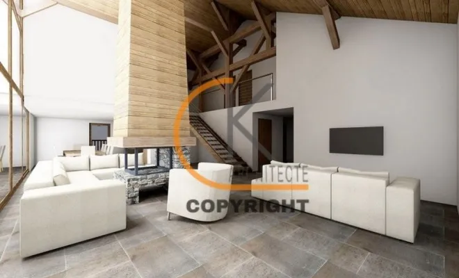 Aménagement d'un appartement dans une grange à Seytroux, Bonneville, CK Architecte