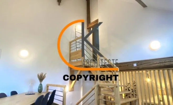 Réhabilitation d'une grange pour créer 2 appartements à St Martin Bellevue, Bonneville, CK Architecte