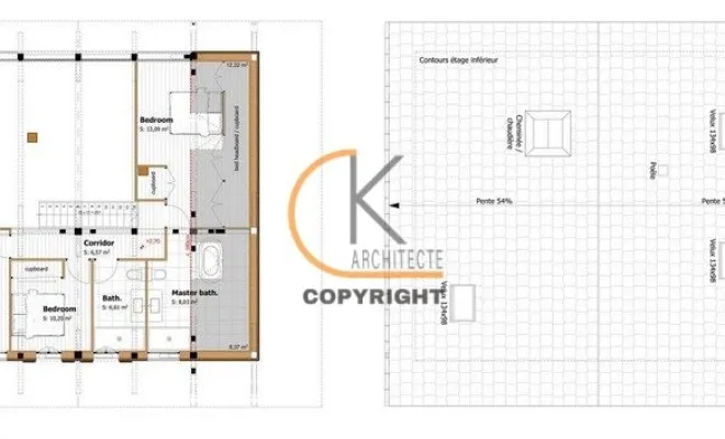 Aménagement d'un appartement dans une grange à Seytroux, Bonneville, CK Architecte